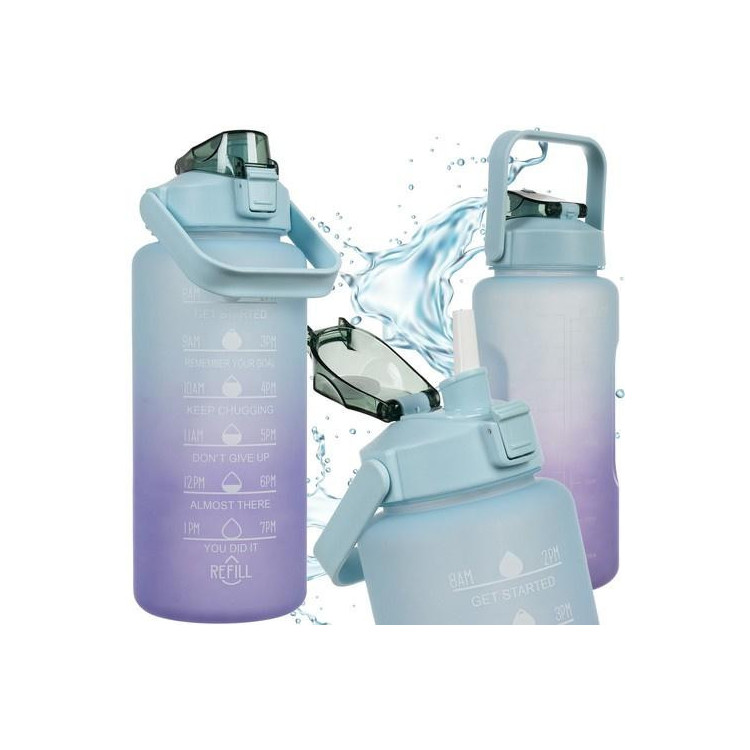 Velika motivacijska steklenica za vodo - 2 l