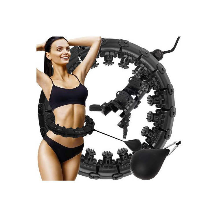 Hula hoop z masažnim obročem + utež