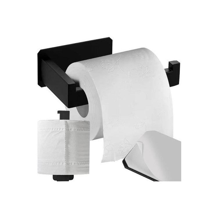 Črno kovinsko držalo za toaletni papir