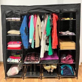 Zložljiva tekstilna garderobna omara 170x170 cm