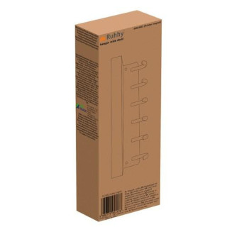 Obešalnik za plašče s polico v črni barvi