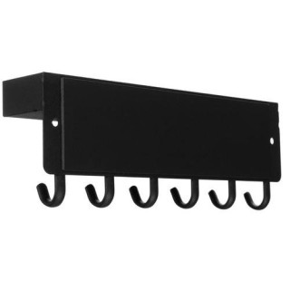 Obešalnik za plašče s polico v črni barvi