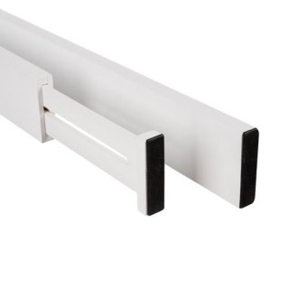 Bela nastavljiva razdelilna stena za predale