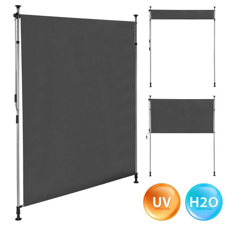 Temno siva rolo zavesa z nastavljivo višino