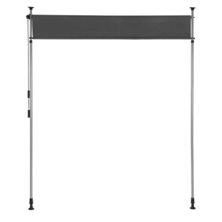 Temno siva rolo zavesa z nastavljivo višino