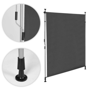 Temno siva rolo zavesa z nastavljivo višino