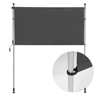 Temno siva rolo zavesa z nastavljivo višino