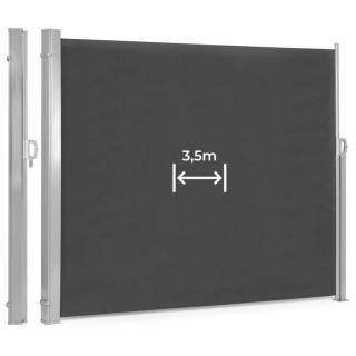 Stranska temno siva zložljiva tenda - 350x180 cm