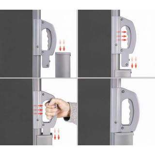 Temno siva stranska zložljiva tenda - 350x200 cm