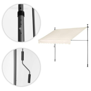 Bež balkonska tenda z nastavljivo višino