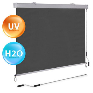 Vertikalna žaluzija z ročajem v temno sivi barvi