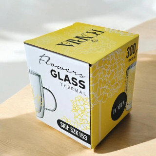 Termo skodelica z rumenimi hortenzijami v notranjosti - 300 ml