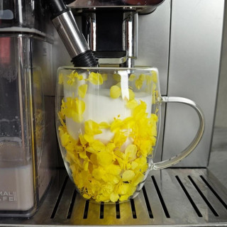 Termo skodelica z rumenimi hortenzijami v notranjosti - 300 ml