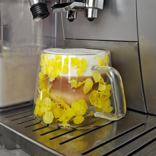 Termo skodelica z rumenimi hortenzijami v notranjosti - 180 ml