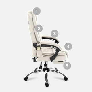 Pisarniški bež masažni stol Mark Adler BOSS 6.0 Beige