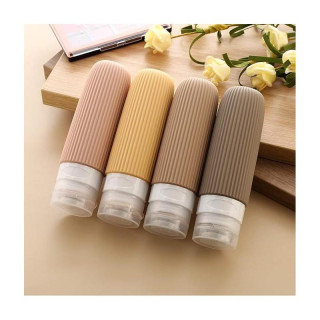 Barvit komplet 4-v-1 silikonskih potovalnih stekleničk