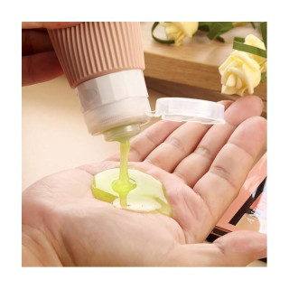 Barvit komplet 4-v-1 silikonskih potovalnih stekleničk