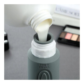 Komplet pisanih silikonskih potovalnih stekleničk 4 v 1