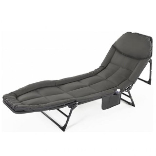 Zložljiva postelja za kampiranje v sivi barvi