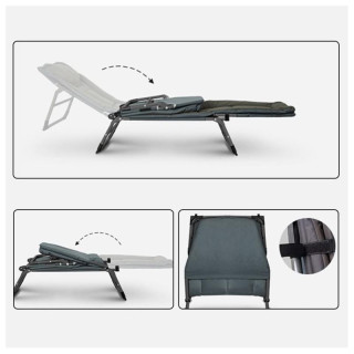 Zložljiva postelja za kampiranje v sivi barvi