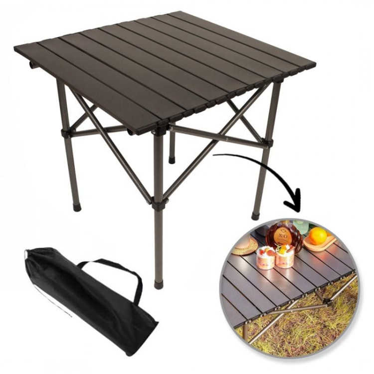 Rjava zložljiva turistična miza