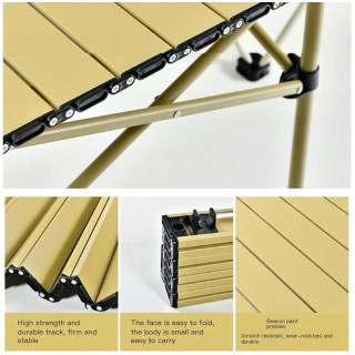 Bež zložljiva turistična miza