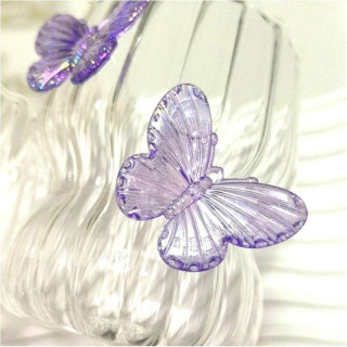 Valovit kozarec z vijoličnimi metulji - 260 ml