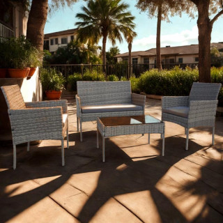 Vrtni komplet sivega tehnoratana