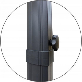 Bež vrtni senčnik s prevleko - 3x3 m -