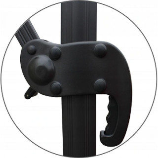 Vrtni senčnik bež barve s prevleko - 2,5x2,5 m -