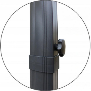 Vrtni senčnik bež barve s prevleko - 2,5x2,5 m -