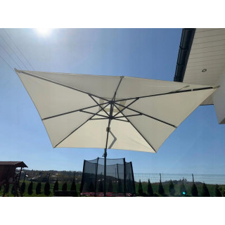 Vrtni senčnik bež barve s prevleko - 2,5x2,5 m -