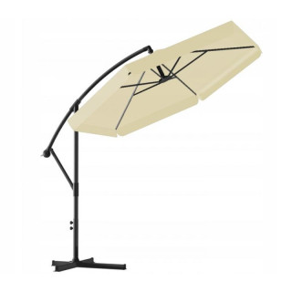 Bež vrtni senčnik z LED osvetlitvijo - 3 m -