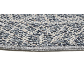 Okrogla vzorčasta preproga v sivi barvi