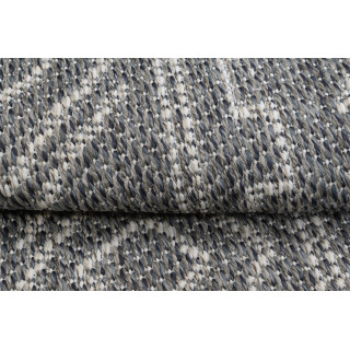 Okrogla vzorčasta preproga v sivi barvi