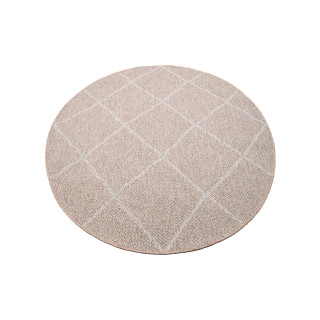 Roza okrogla preproga z vzorcem