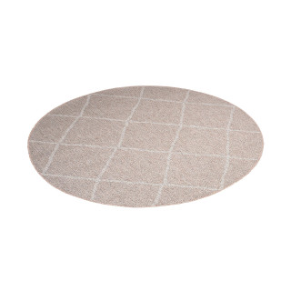 Roza okrogla preproga z vzorcem