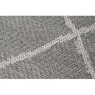 Okrogla siva preproga z vzorcem