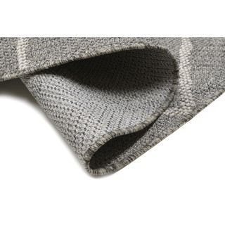 Okrogla siva preproga z vzorcem