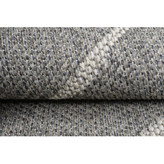 Okrogla siva preproga z vzorcem