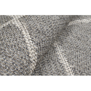 Okrogla siva preproga z vzorcem