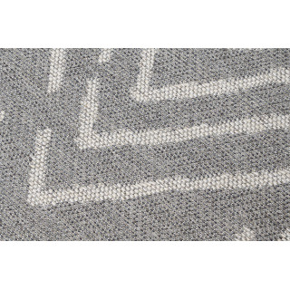 Siva okrogla preproga z vzorcem