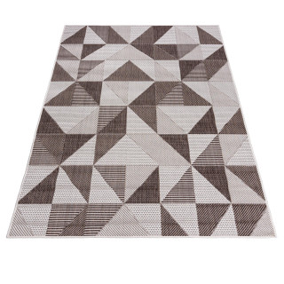 Vzorčasta preproga TOLEDO rjava in bela