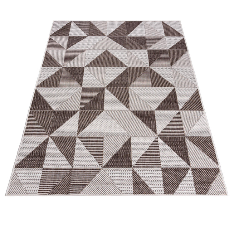 Vzorčasta preproga TOLEDO rjava in bela