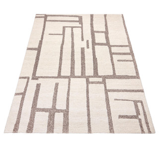 Bež moderna preproga LATSIA z vzorcem