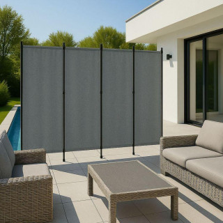 Siva zložljiva 4-delna pregrada