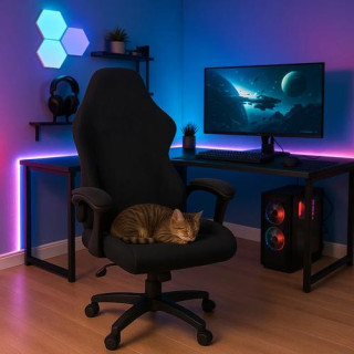 Črna prevleka za igralni stol