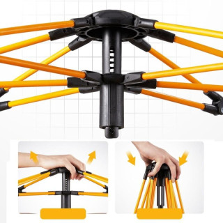 Zložljiv kamping šotor v krem barvi za 2-3 osebe