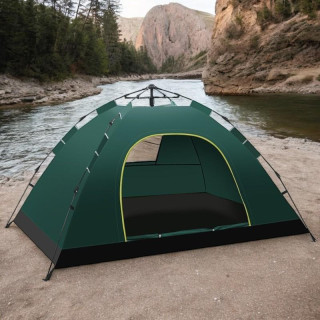 Šotor za kampiranje za 2-3 osebe v zeleni barvi