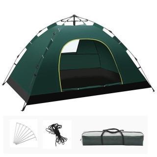 Šotor za kampiranje za 2-3 osebe v zeleni barvi